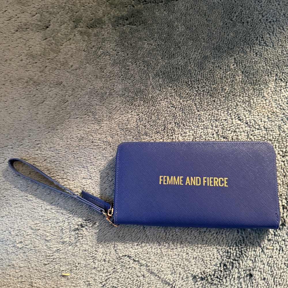 Femme and Fierce Wristlet with removable smaller wallet